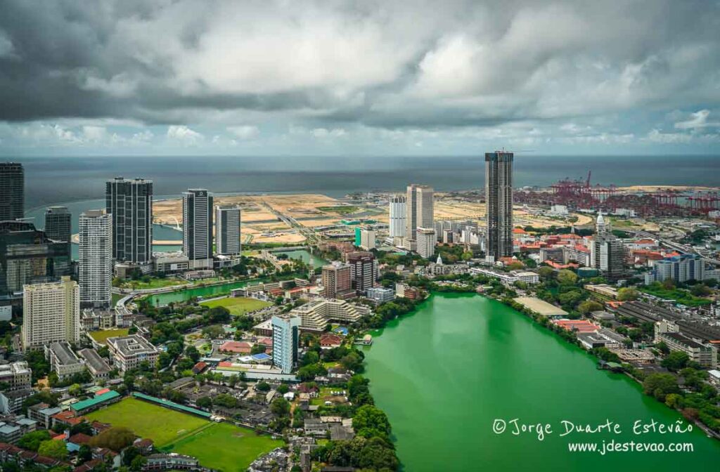 vista aérea, lago beira, colombo, sri lanka