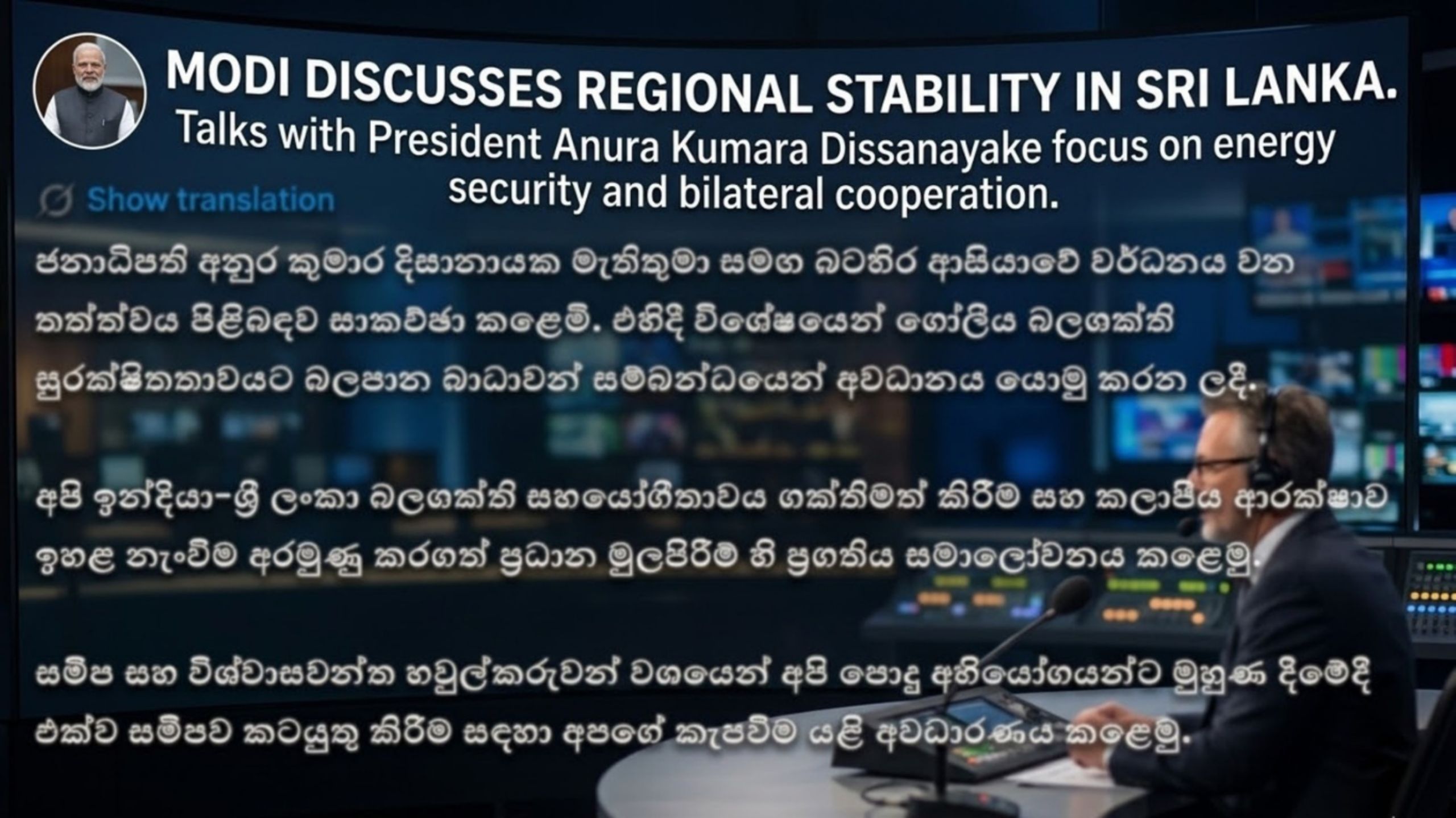 Modi issues X note on conversation with Anura